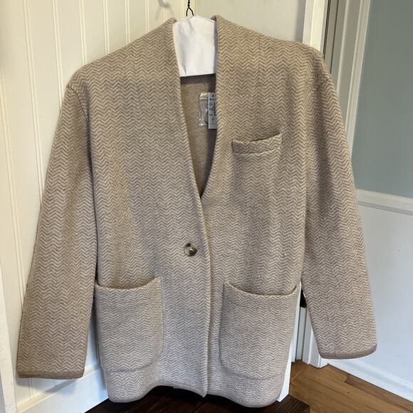 Madewell Herringbone Mattson Sweater Wool Coat Heather Stone Sz XS Oversized NWT - Picture 1 of 8